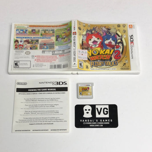3ds - Yo Kai Watch 2 Fleshy Souls Nintendo 3ds Complete #1213