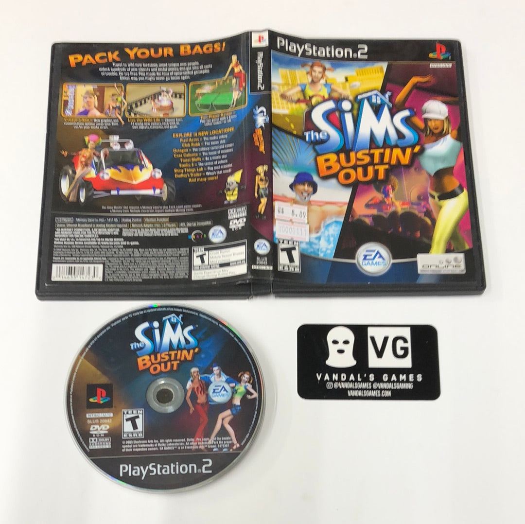 Ps2 - The Sims Bustin Out Sony PlayStation 2 W/ Case #111