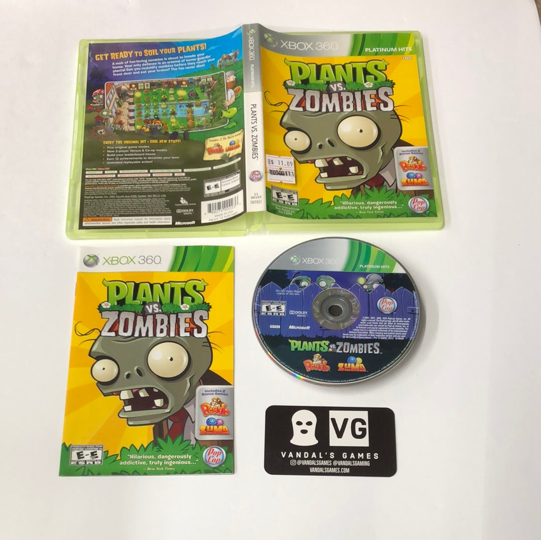 Xbox 360 - Plants Vs Zombies Microsoft Xbox 360 Complete #111