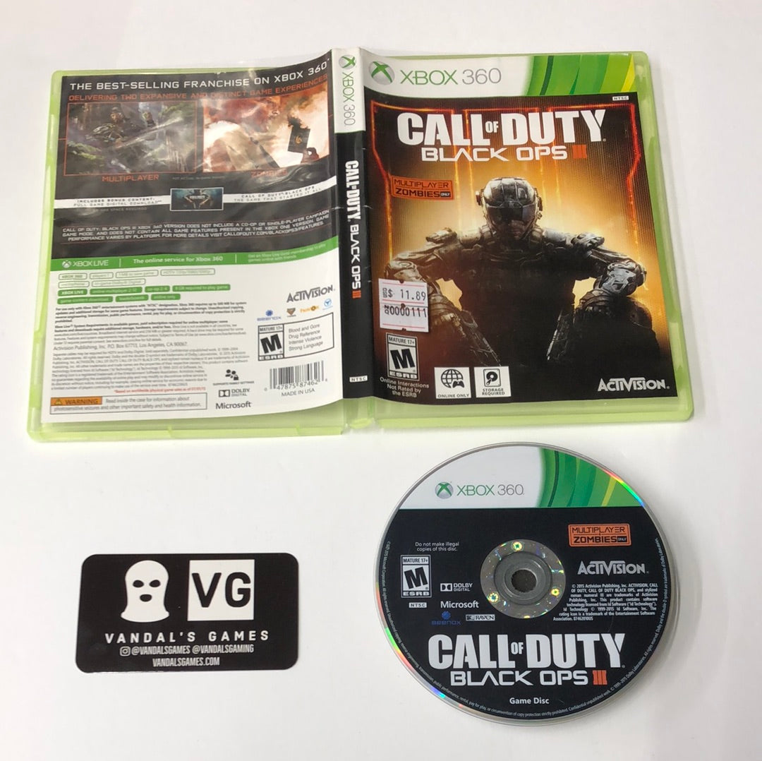 Xbox 360 - Call of Duty Black Ops III Microsoft Xbox 360 W/ Case #111