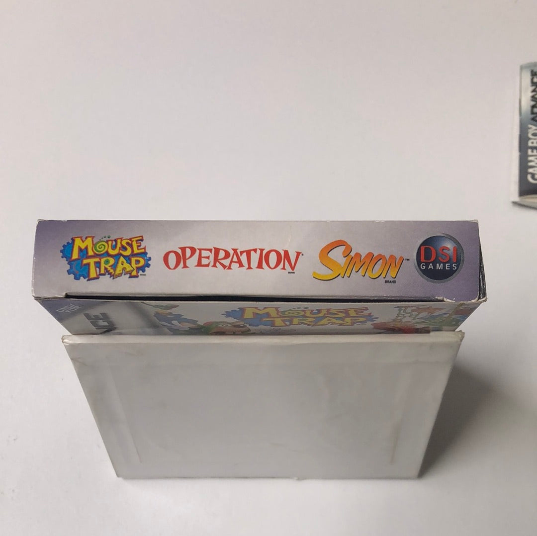 GBA - Mouse Trap / Operation / Simon Nintendo Gameboy Advance Complete #1424