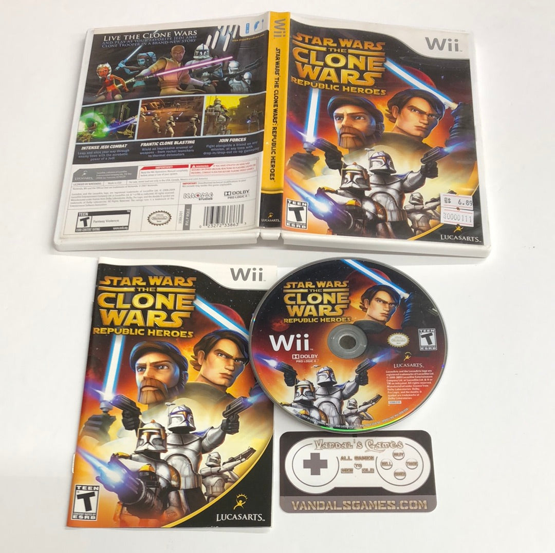 Wii - Star Wars the Clone Wars Republic Heroes Nintendo Wii Complete #111