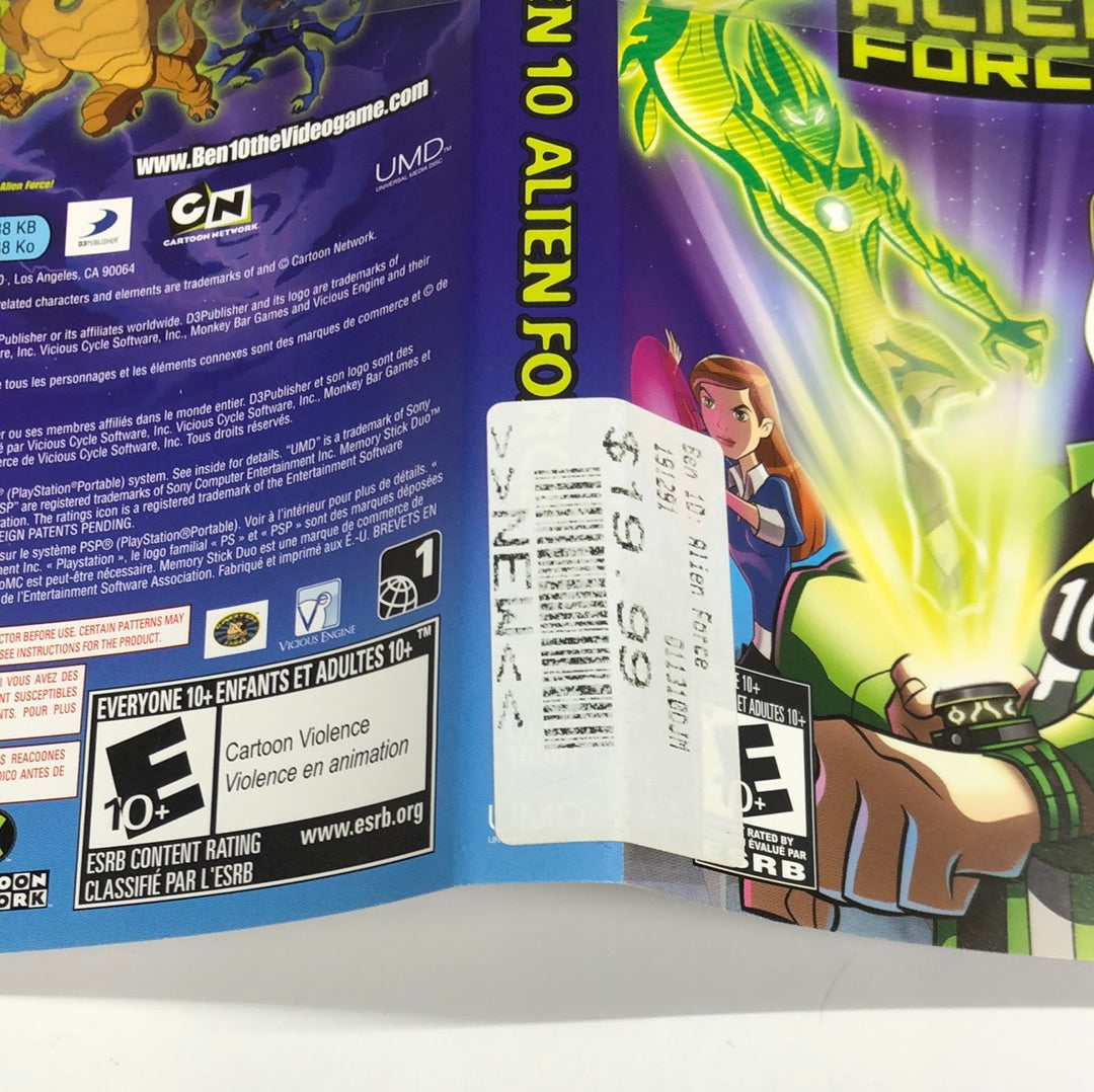 Psp - Ben 10 Alien Force Sony PlayStation Portable W/ Case #1543