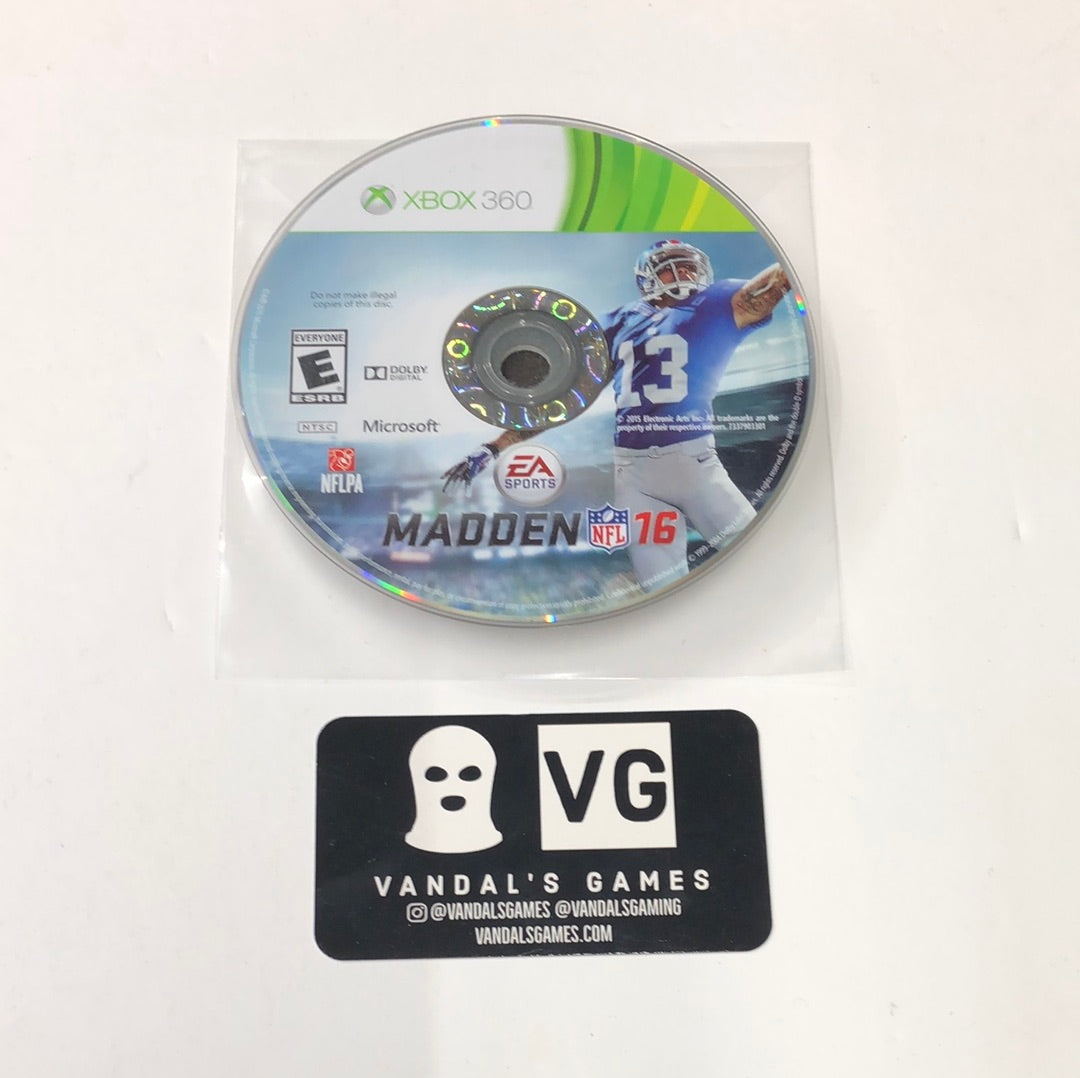 Xbox 360 - Madden NFL 16 Microsoft Xbox 360 Disc Only #111