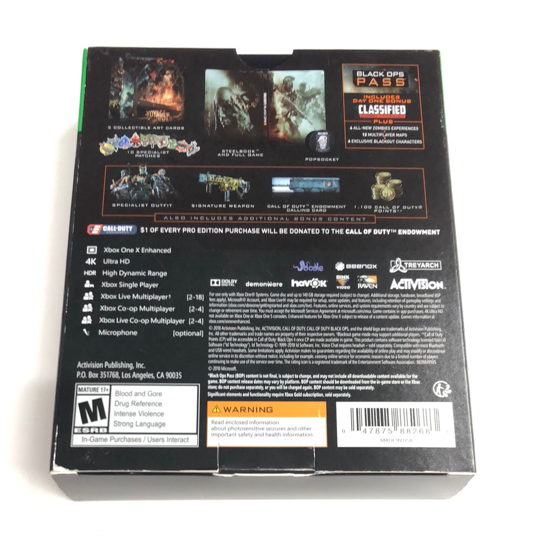 Xbox One - Call of Duty Black Ops IIII Pro Edition Microsoft Complete No DLC #111