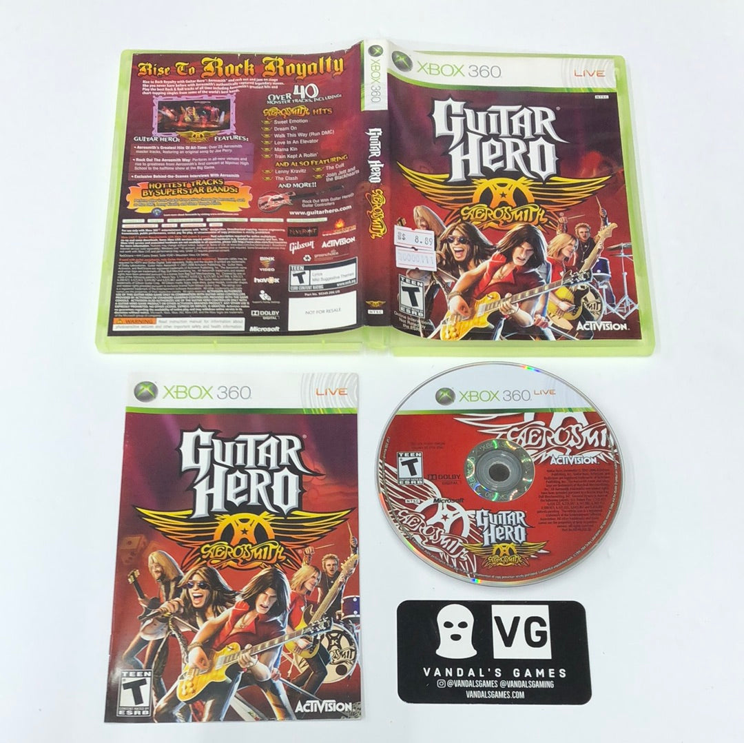 Xbox 360 - Guitar Hero Aerosmith Not For Resale Microsoft Complete #111