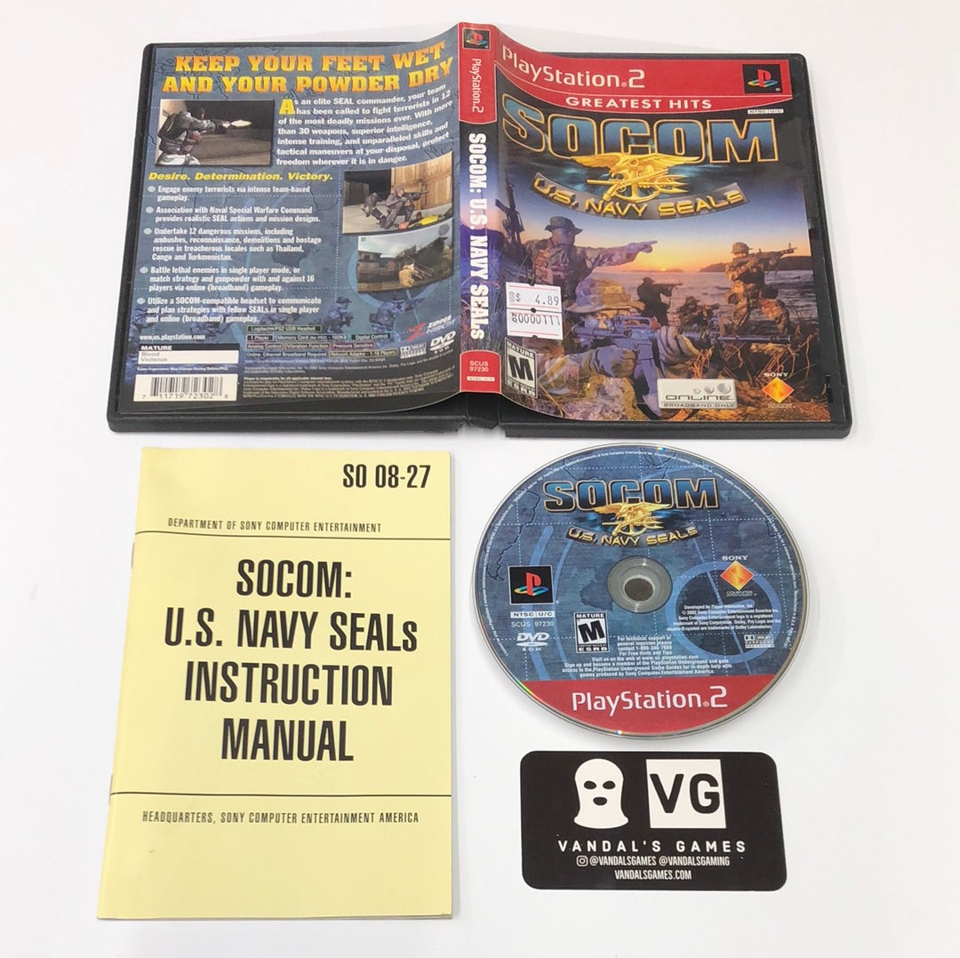Ps2 - Socom U.S. Navy Seals Greatest Hits Sony PlayStation 2 Complete #111