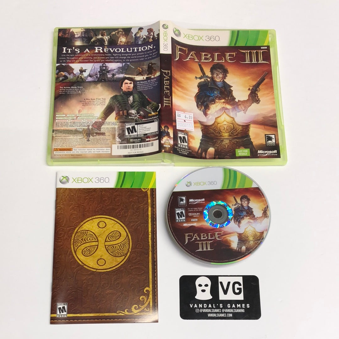 Xbox 360 - Fable III Not For Resale Microsoft Xbox 360 Complete #111