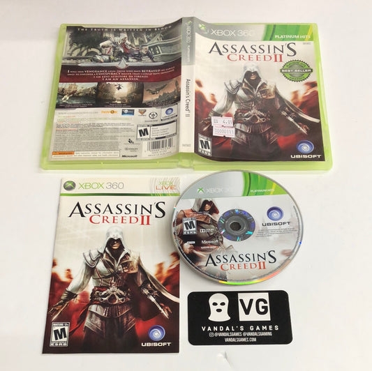 Xbox 360 - Assassin's Creed II 2 Platinum Hits Microsoft Xbox 360 Complete #111
