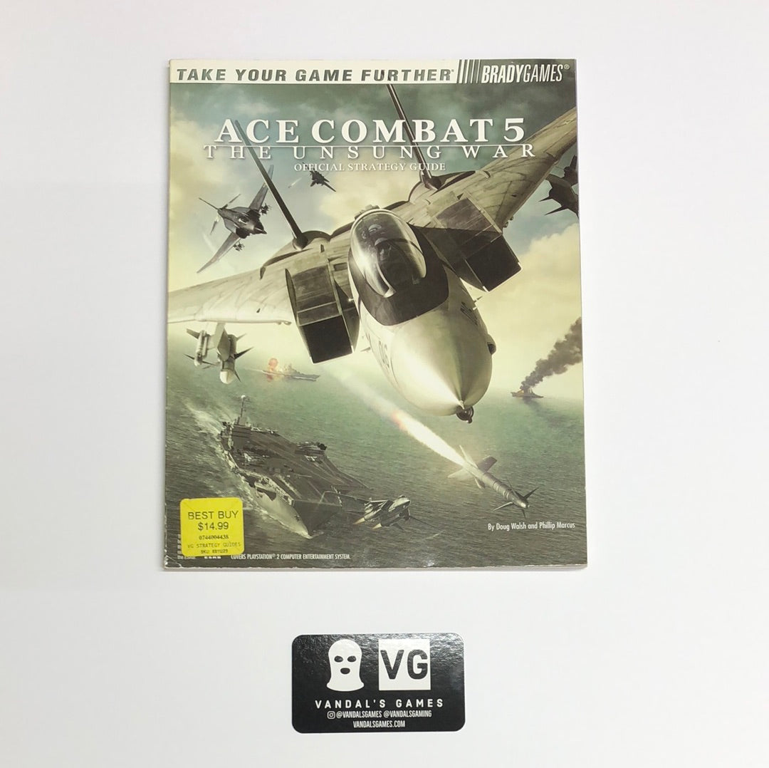 Guide - Ace Combat 5 The Unsung War Brady Games PlayStation 2 Ps2 Strategy #1761