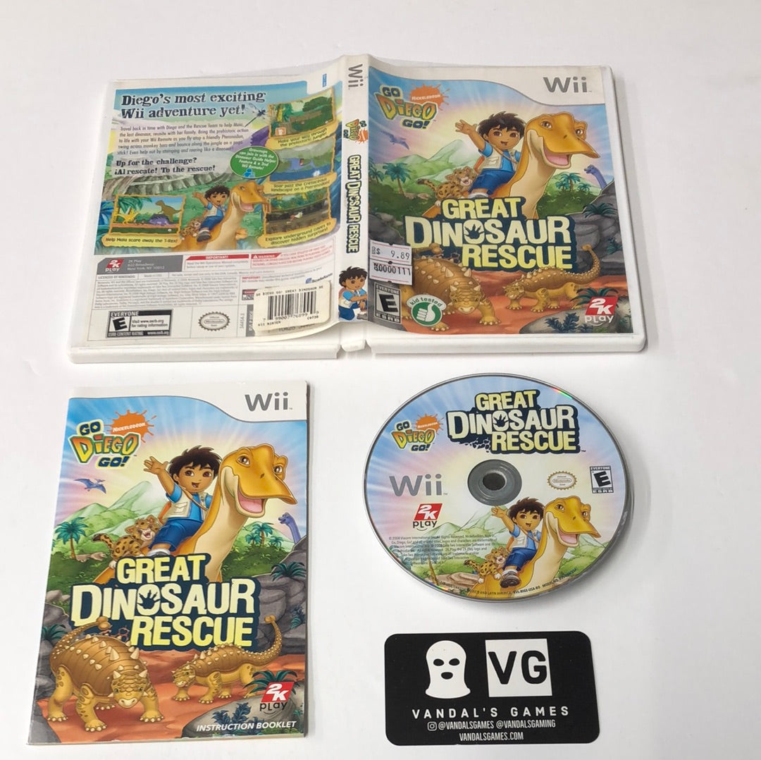 Wii - Go Diego Go Great Dinosaur Rescue Nintendo Wii Complete #111