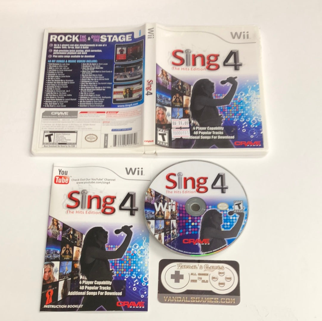 Wii - Sing 4 The Hits Edition Nintendo Wii Complete #111
