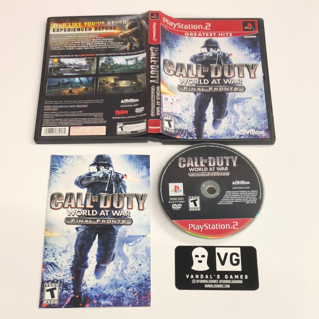 Ps2 - Call of Duty World at War Final Fronts GH Case PlayStation 2 Complete #111