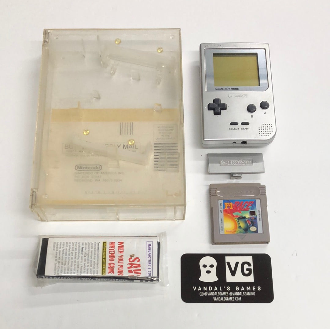 GBP - Silver Grey Platinum Console Complete Matching Serial Gameboy Pocket #1447