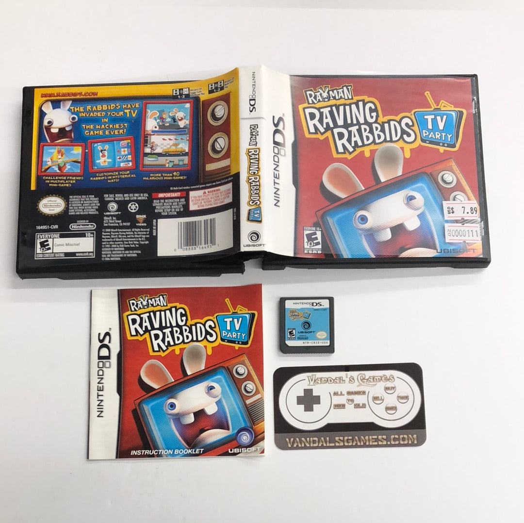 Ds - Rayman Raving Rabbids TV Party Nintendo Ds Complete CIB #111