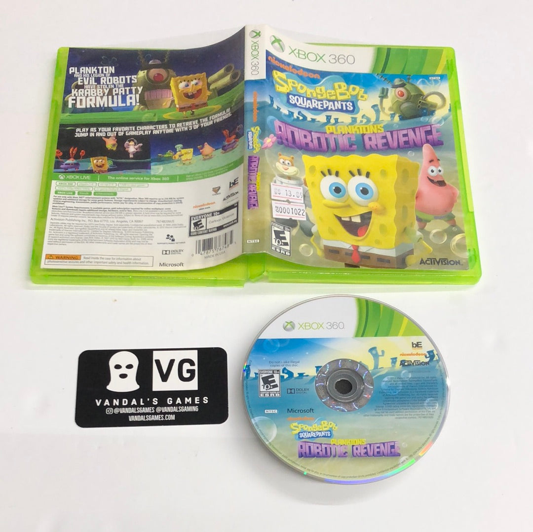 Xbox 360 - Spongebob Squarepants Plankton's Robotic Revenge w/ Case #111