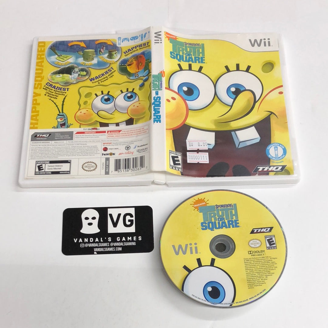 Wii - Spongebob Squarepants Truth or Square Nintendo Wii W/ Case #111