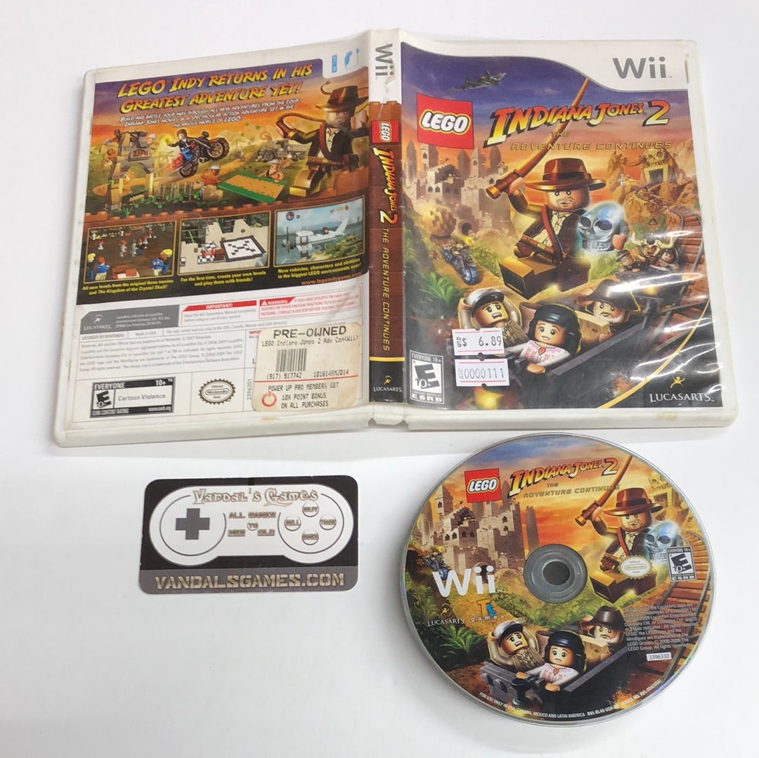 Wii - Lego Indiana Jones 2 The Adventure Continues Nintendo Wii W/ Case #111
