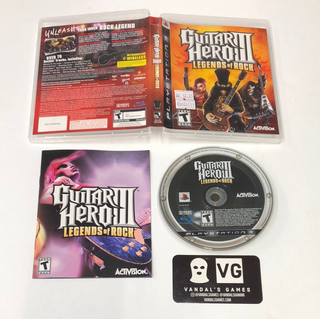 Ps3 - Guitar Hero III Legends of Rock Sony PlayStation 3 Complete #111