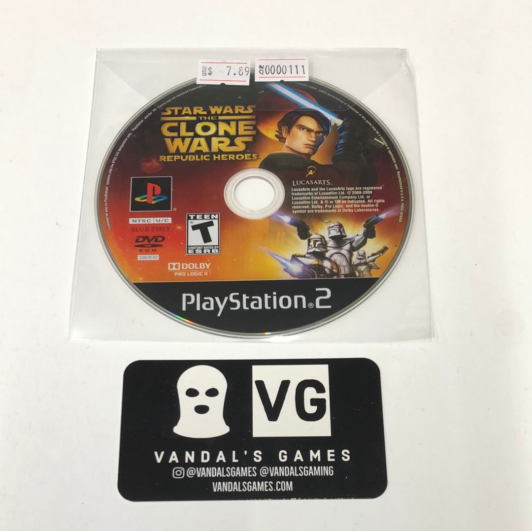 Ps2 - Star Wars the clone wars Republic Heroes Sony PlayStation 2 Disc Only #111