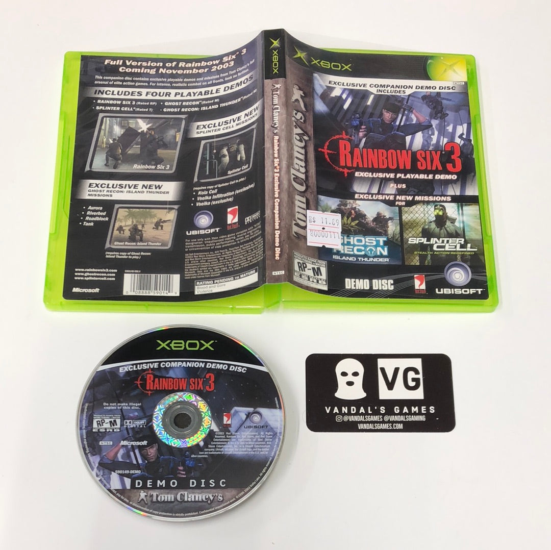 Xbox - Tom Clancy's Rainbow Six 3 Companion Demo Disc Microsoft W/ Case #111