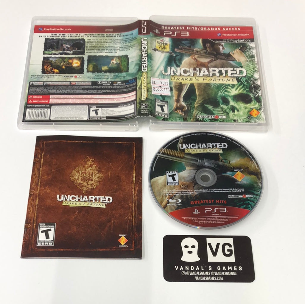 Uncharted: Drake's Fortune (PS3, Sony PlayStation 3) Disc Only!!!