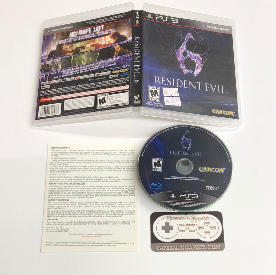 Ps3 - Resident Evil 6 Sony PlayStation 3 Complete #111