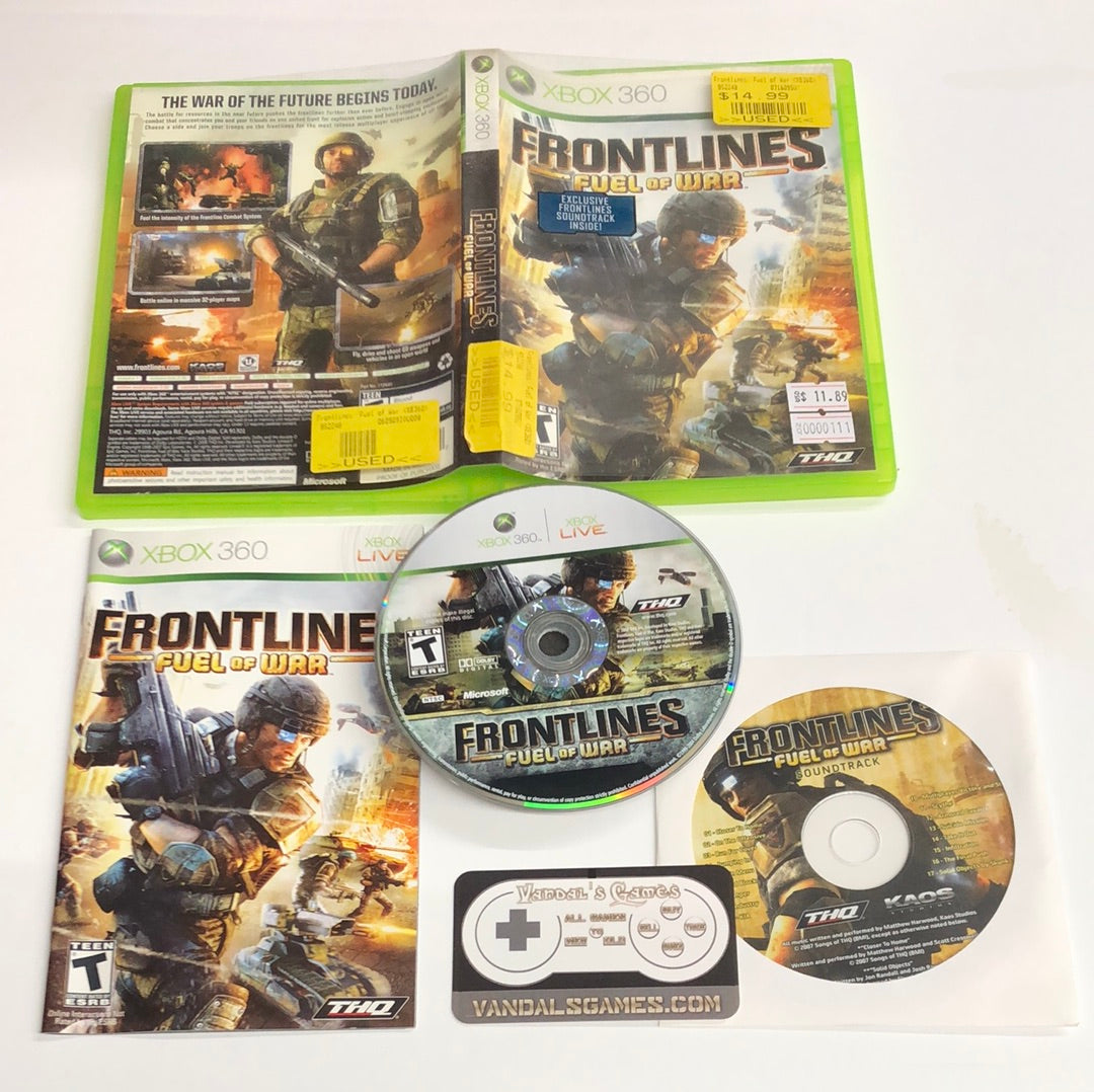 Xbox 360 - Frontlines Fuel of War w/ Soundtrack Microsoft Complete #111