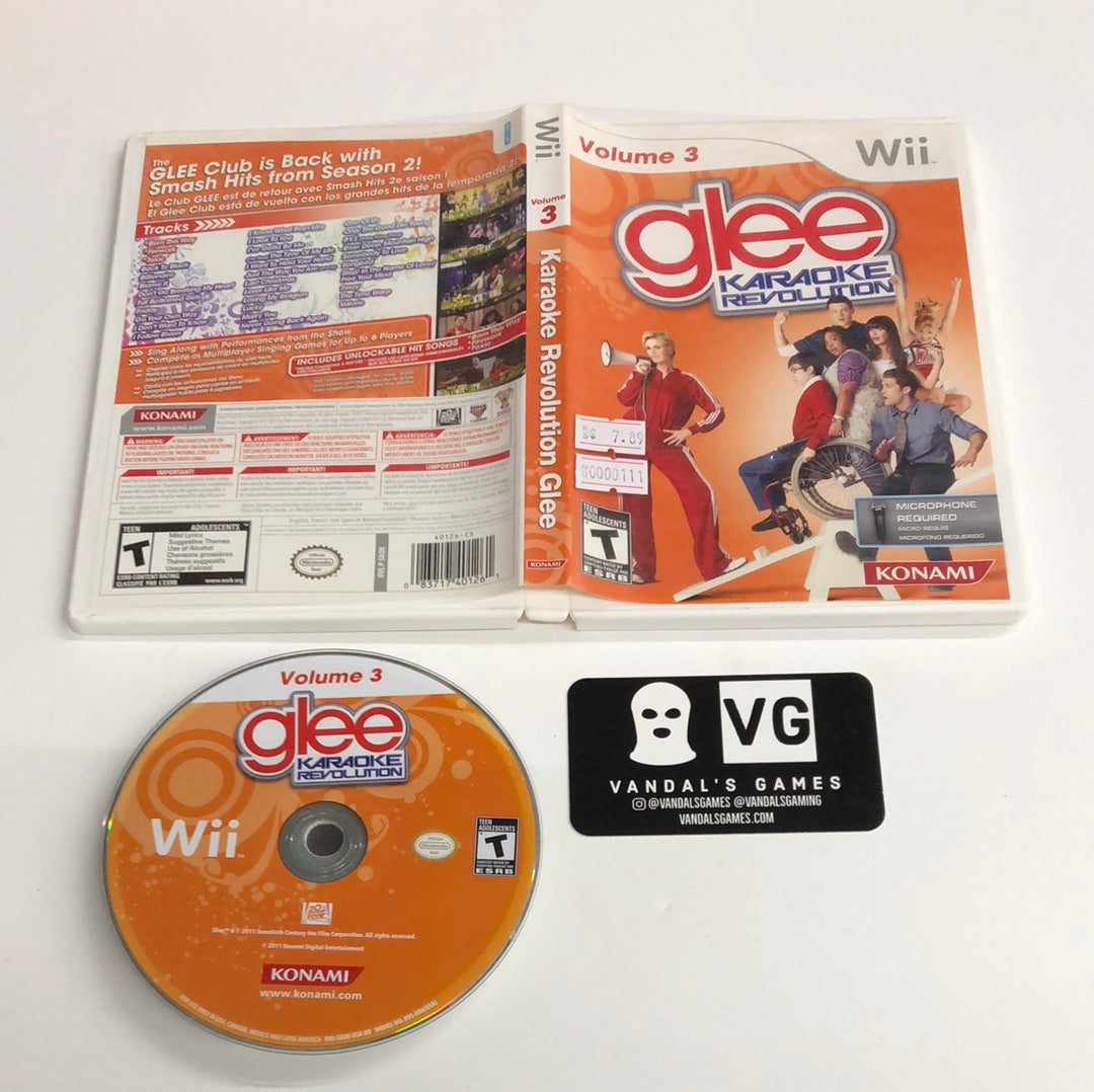 Wii - Glee Karaoke Revolution Volume 3 Nintendo Wii With Case #111