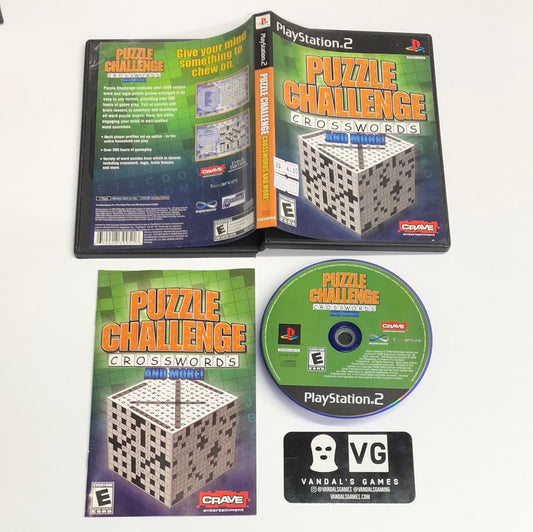 Ps2 - Puzzle Challenge Crosswords Sony PlayStation 2 Complete #111