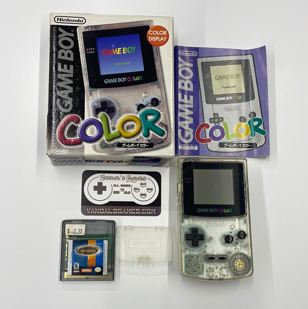 GBC - Clear Console Nintendo Gameboy Color Japan Tested #552