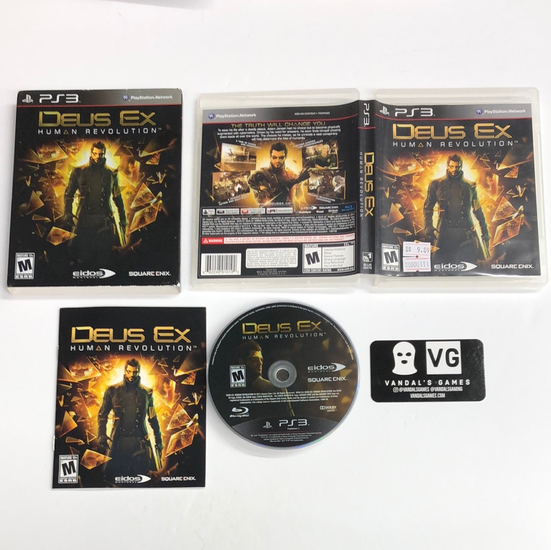 Ps3 - Deus Ex Human Revolution w/ Slipcover Sony PlayStation 3 Complete #111