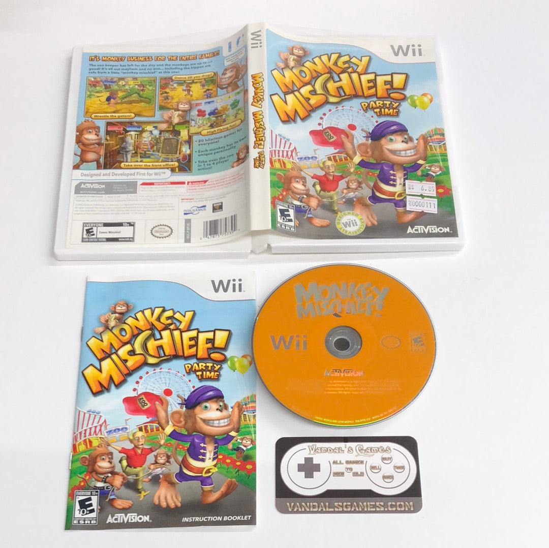 Wii - Monkey Mischief Party Time Nintendo Wii Complete #111