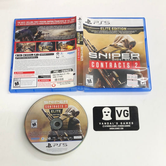 PS5 - Sniper Ghost Warrior Contracts 2 Elite Edition PlayStation 5 W/ Case #111
