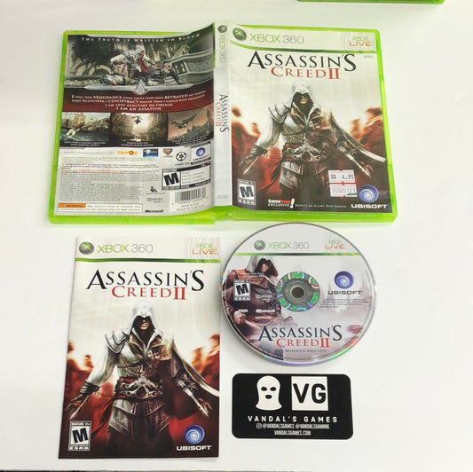 Xbox 360 - Assassin's Creed 2 II Gamestop Case No Map Xbox 360 Complete #111
