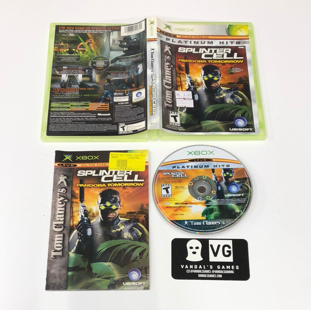 Xbox - Tom Clancy's Splinter Cell Pandora Tomorrow Platinum Hits Complete #111