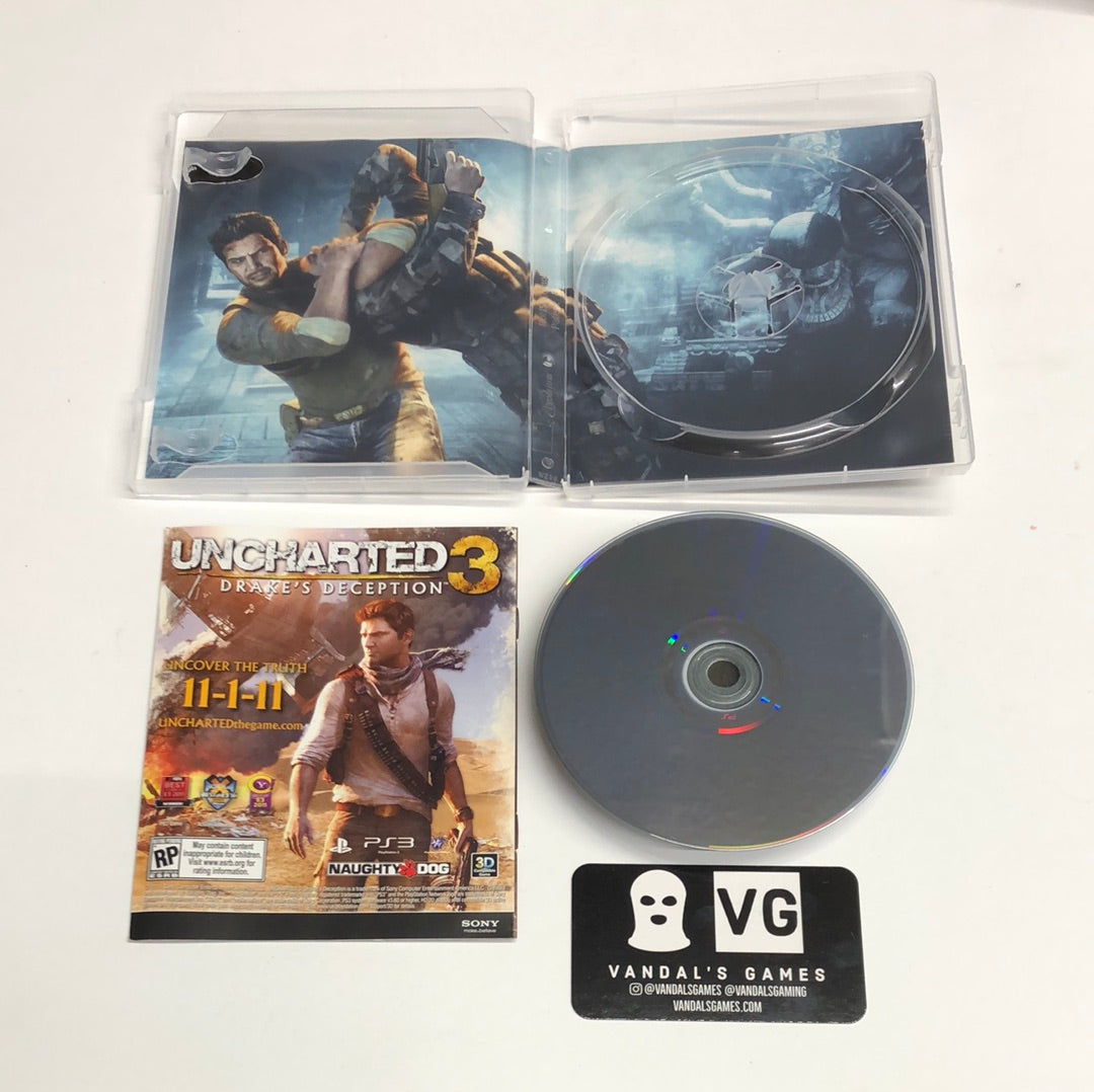 PS3 Uncharted 2, 3, and PS4 Uncharted 4 (Sony PlayStation 3) Complete Lot