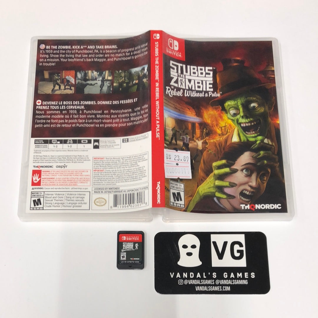 Switch - Stubbs the Zombie in Rebel Without a Pulse Nintendo Switch W/ Case #111
