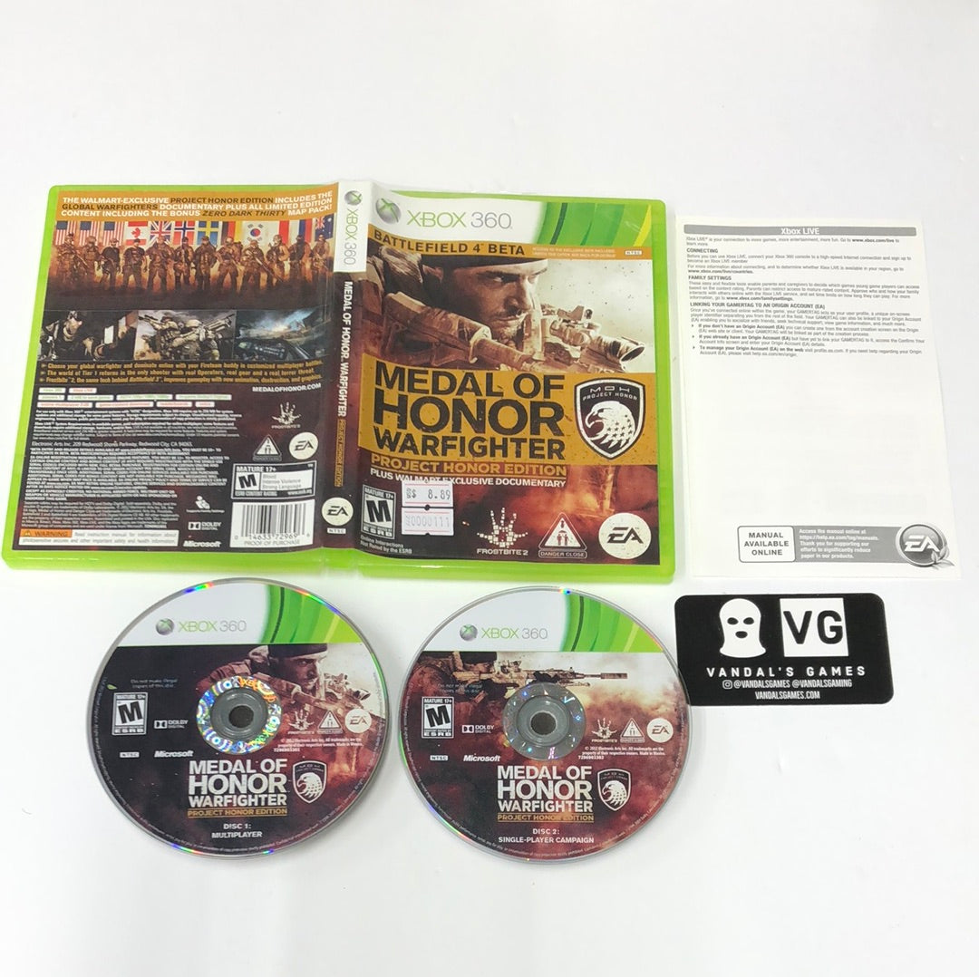 Xbox 360 - Medal of Honor Warfighter Project Honor Edition Microsoft Complete #111