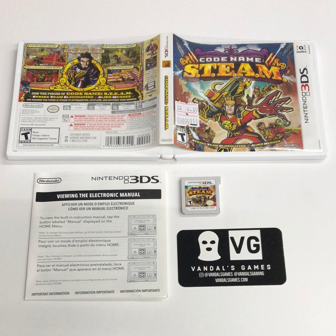 3ds - Code Name S.T.E.A.M. Nintendo 3ds Complete #111