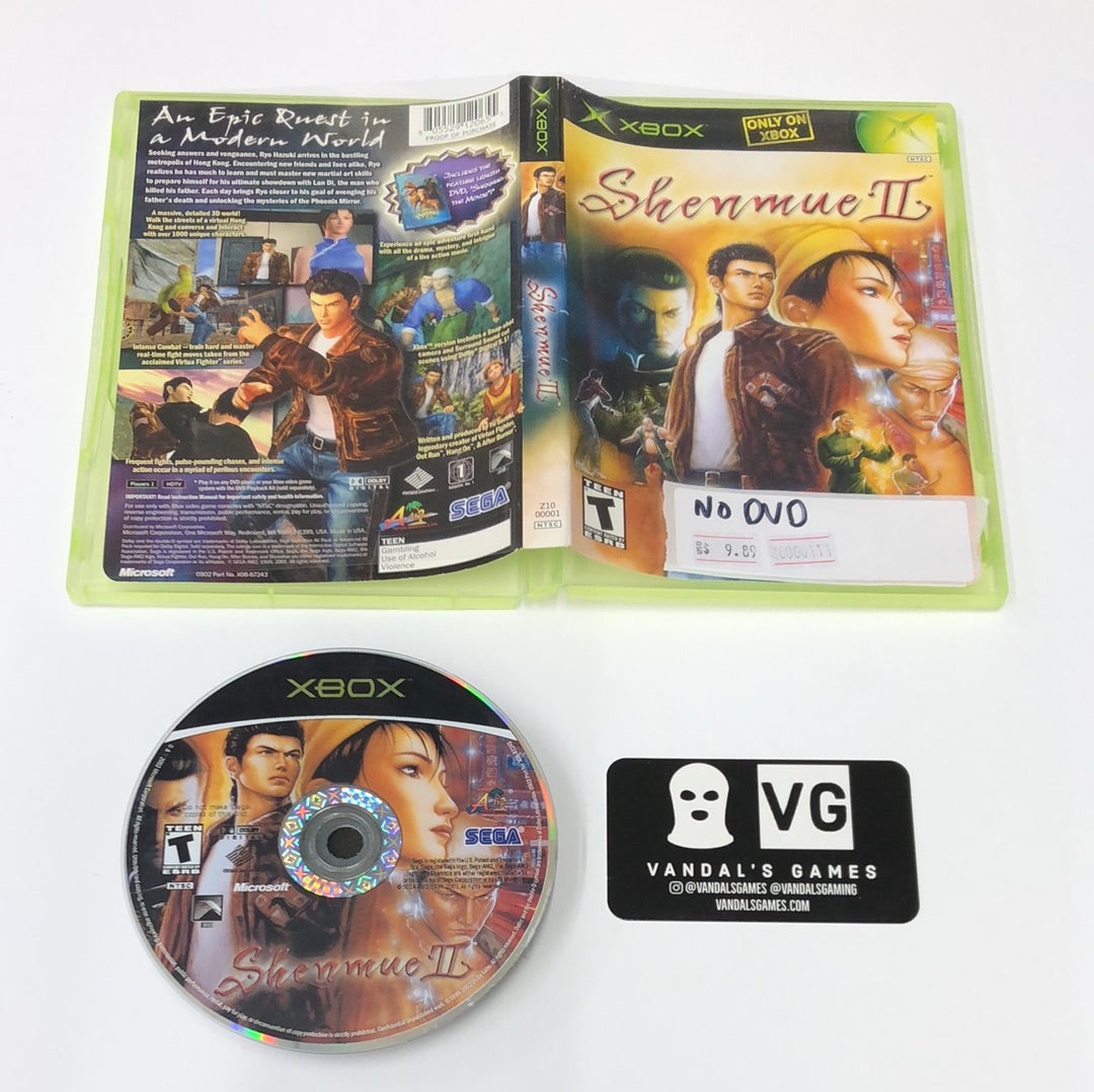 Xbox - Shenmue II (NO DVD) Microsoft Xbox W/ Case #111