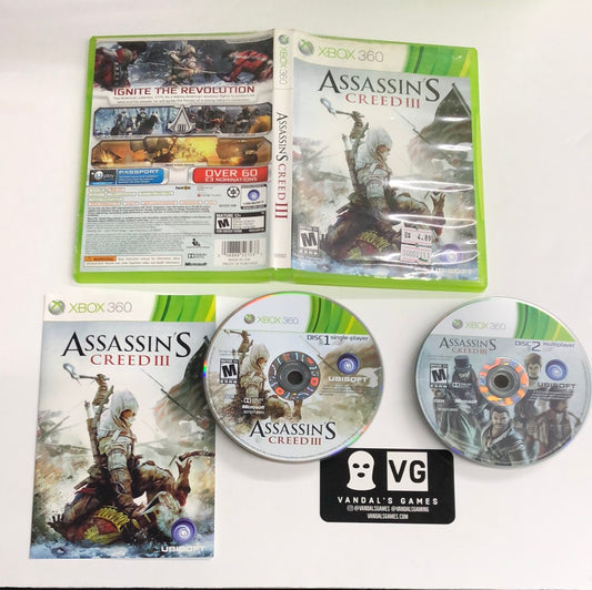 Xbox 360 - Assassin's Creed 3 III Microsoft Xbox 360 Complete #111