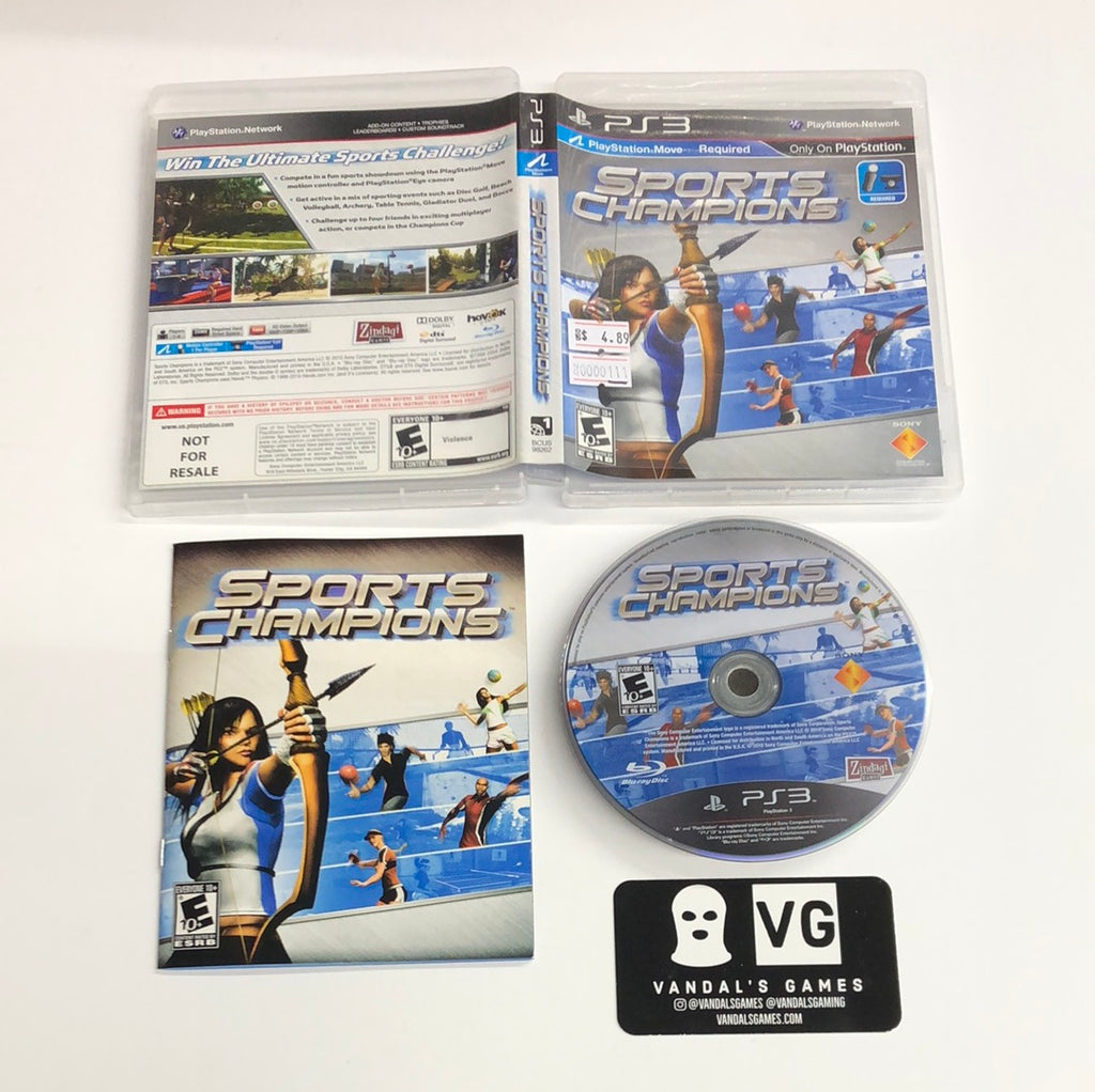 Sports Champions 1 & 2 Playstation 3 PS3 Bundle Tested and outlet Cleaned