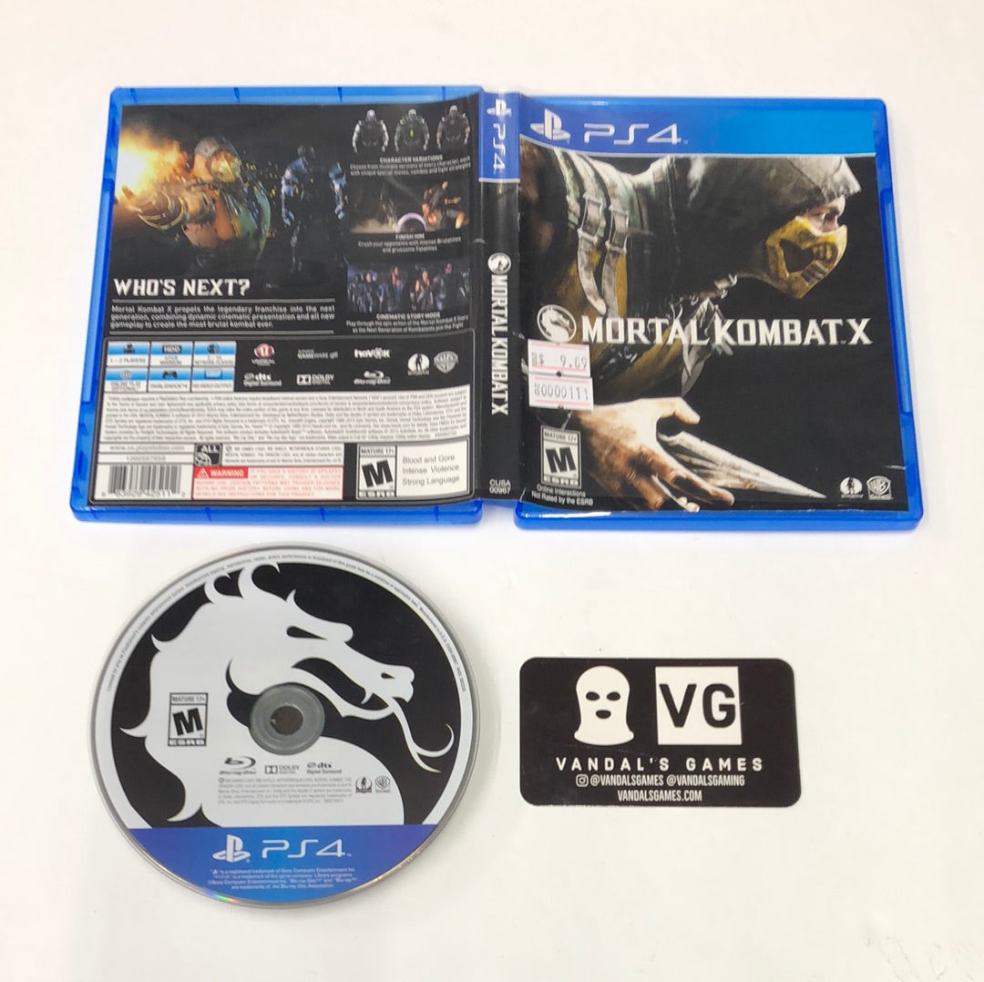 Ps4 - Mortal Kombat X Sony PlayStation 4 W/ Case #111