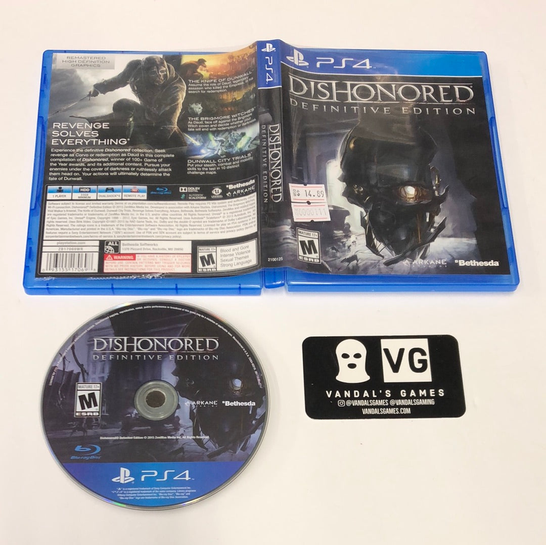 Ps4 - Dishonored Definitive Edition Sony PlayStation 4 w/ Case #111