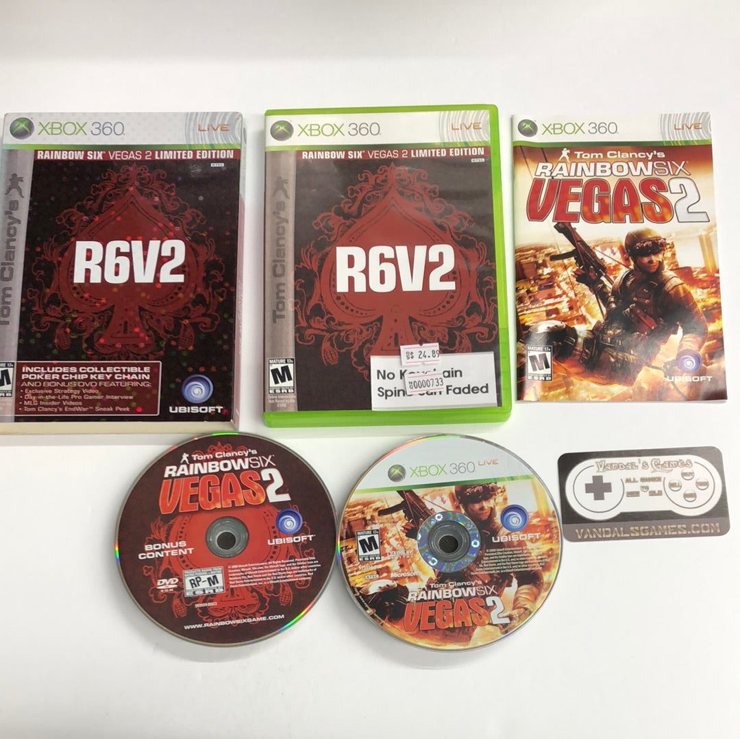 Xbox 360 - Tom Clancy's Rainbow Six Vegas 2 Limited Edition Complete #733