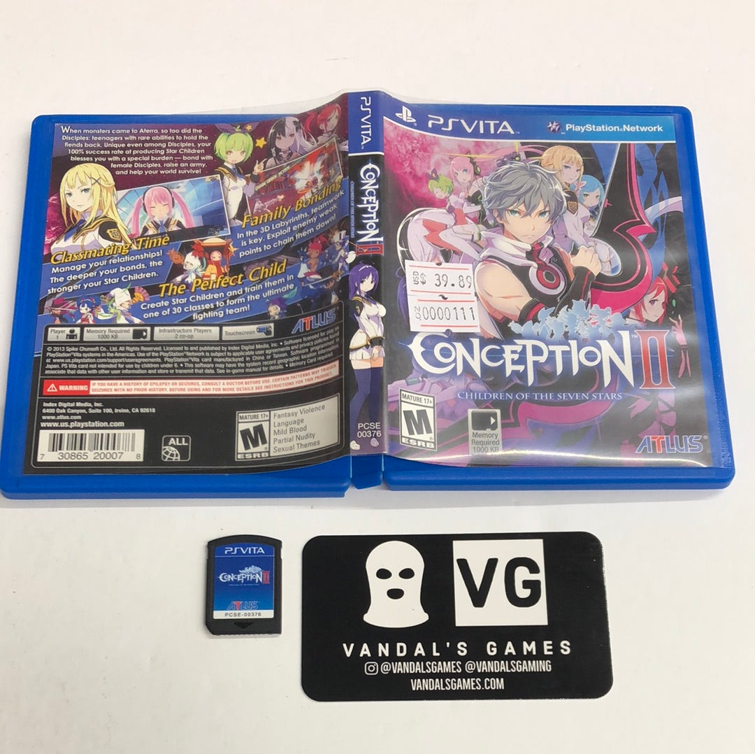 Ps Vita - Conception II Children Seven PlayStation Vita W/ Case #111