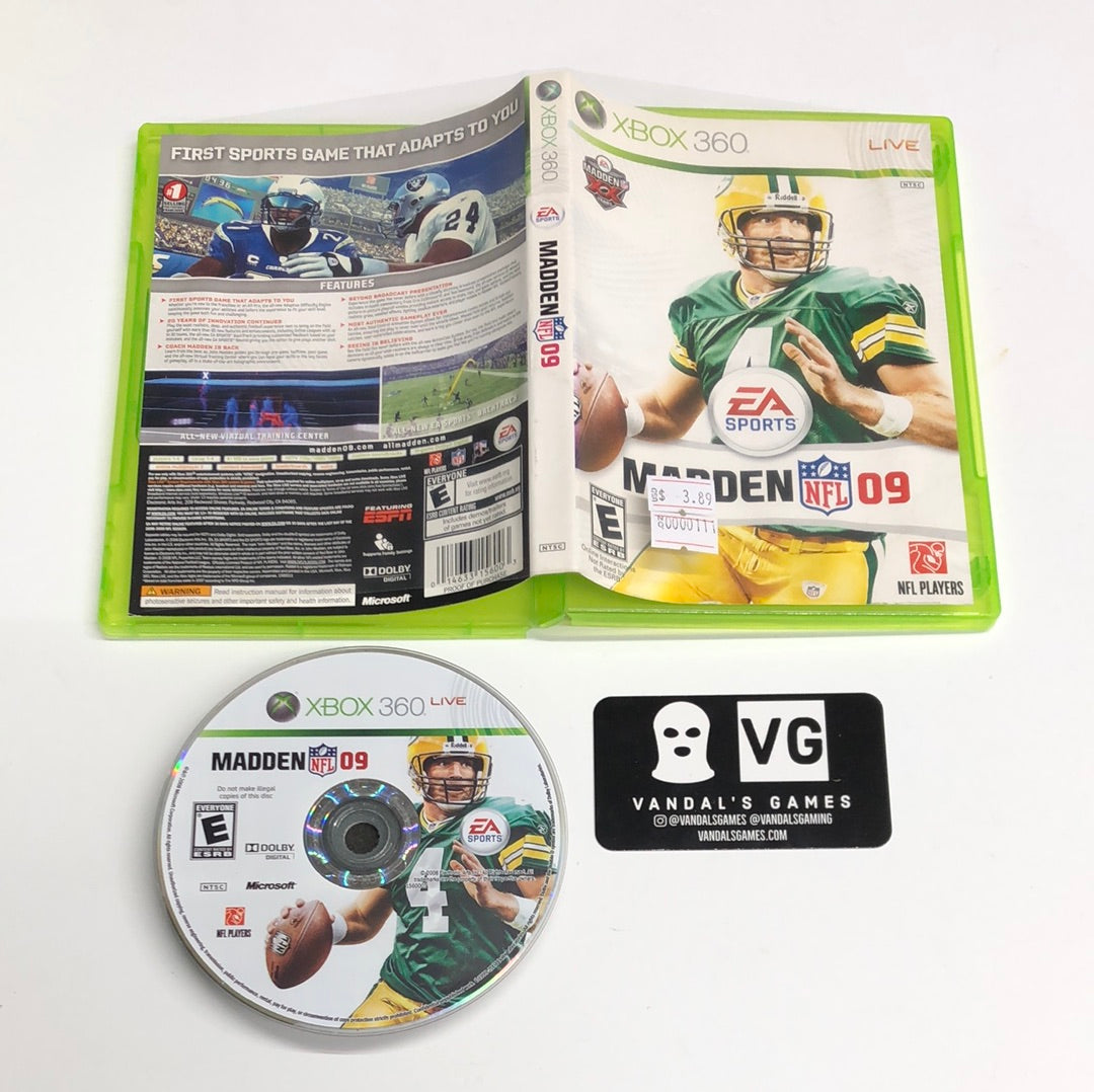 Xbox 360 - Madden NFL 09 Microsoft Xbox 360 W/ Case #111