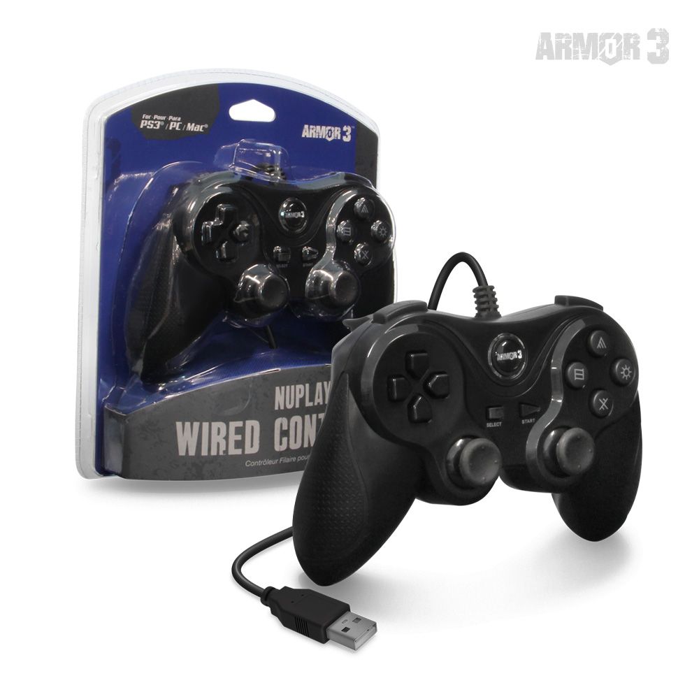 Ps3 - Armor3 NuPlay Wired Game Controller - Brand New