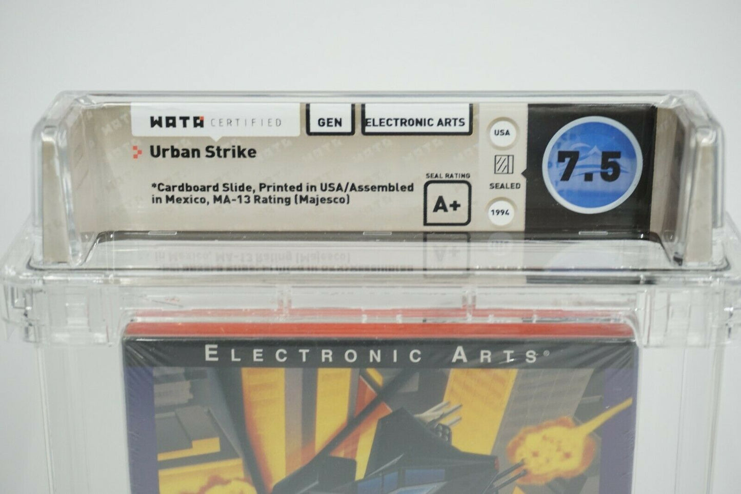Graded - Sega Genesis Urban Strike Wata 7.5 A+ VGA Brand New Sealed Cardboard